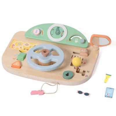 Мултифункционален дървен волан Classic World, с активности