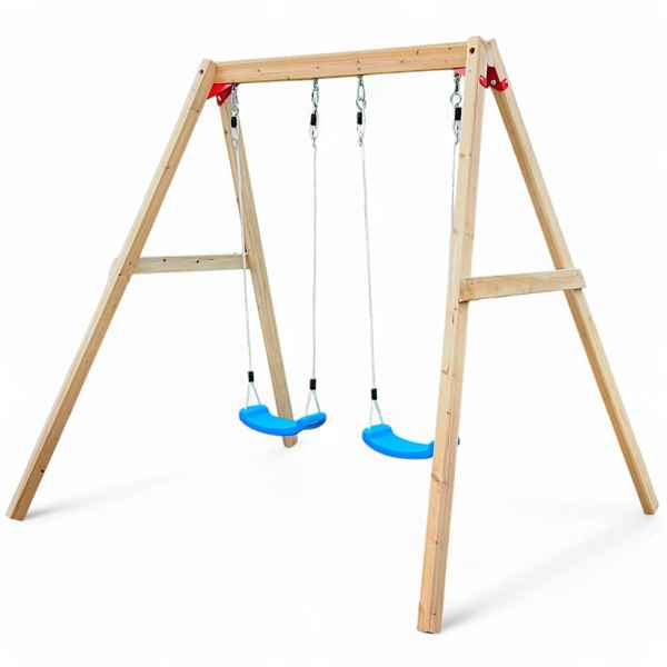 Детска дървена люлка Ginger Home, двойна 225x200x201 см-a2HIz.jpeg