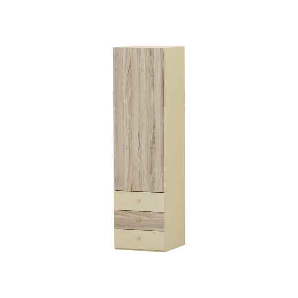 Еднокрилен гардероб с три чекмеджета Arbor №3, Орех Деко + Ванилия-a8q5W.jpg