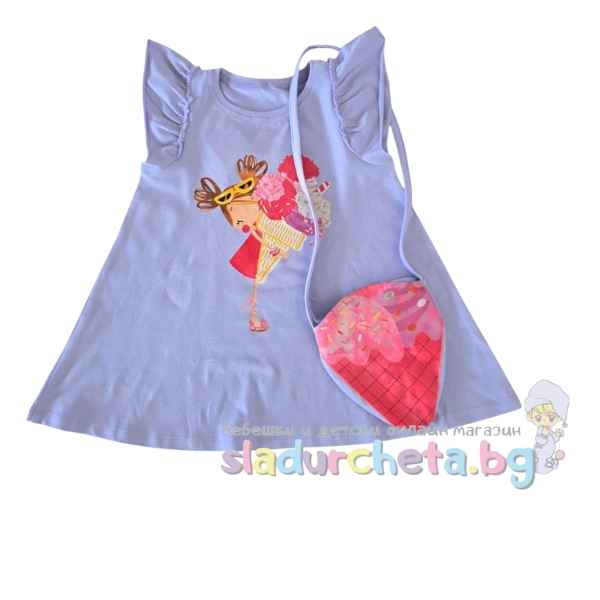 Детска рокля + чанта Светли, лилава-aFi9c.jpeg