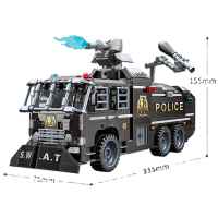Конструктор Qman, Mine City, Полицейски камион с водно оръдие, 847 части-aNHjJ.jpeg