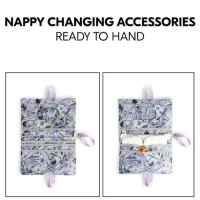 Чанта за памперси Hauck Change N Walk, с подложка за повиване, Floral Grey-afG6T.jpeg