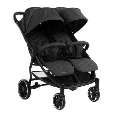 Количка за близнаци Kikka Boo Happy 2, Black 2023 РАЗПРОДАЖБА