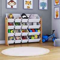 Детски дървен органайзер за съхранение на играчки GINGER, WOOD/WHITE-azdCz.jpg