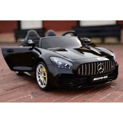 Акумулаторен джип JJ Mercedes GT R 4X4 Licensed, двуместен черен металик