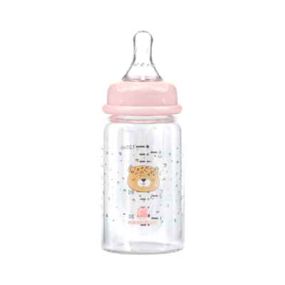 Шише стъклено Kikka Boo 120 мл Savanna, Pink