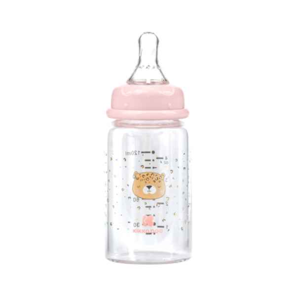 Шише стъклено Kikka Boo 120 мл Savanna, Pink-b8YEc.jpeg