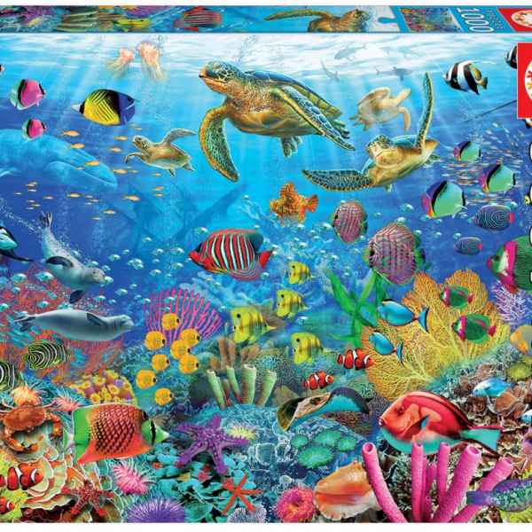 Пъзел Educa, Тропически костенурки, 1000 части-bcRFy.jpeg
