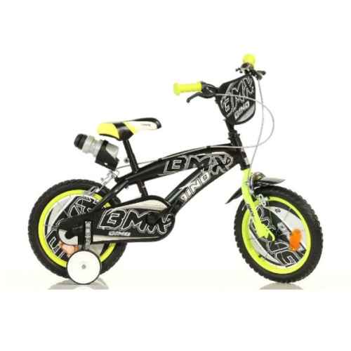 Детски велосипед Dino Bikes BMX 16“ с бутилка, Black/Yellow