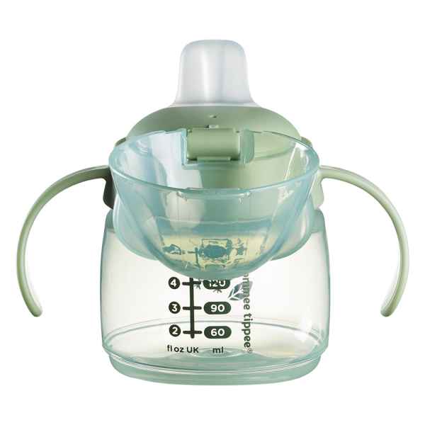 Неразливаща се чаша Tommee Tippee Soft Spout, BACSHIELD, с дръжки, зелена с Бухал, 150 мл, 4м+-biEFU.jpeg