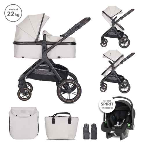 Комбинирана бебешка количка 3в1 Lorelli Viola, Beige