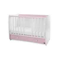 Бебешко легло Lorelli DREAM 60/120, бяло/ochrid pink-boRqj.jpeg