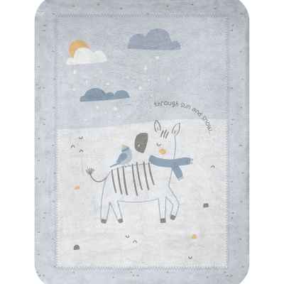 Супер меко бебешко одеяло Kikka Boo, Stripy Friends 110/140