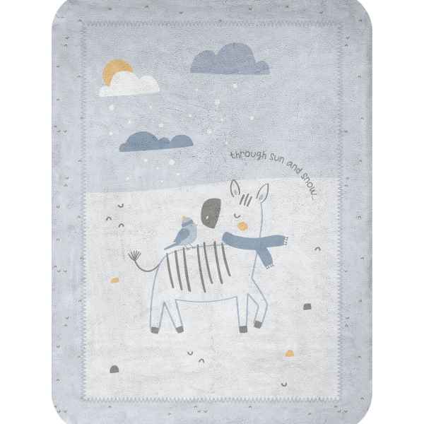 Супер меко бебешко одеяло Kikka Boo, Stripy Friends 110/140-c6teW.jpg