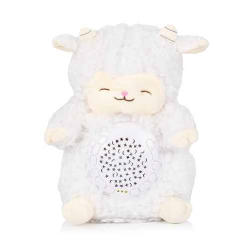 Плюшена играчка Chipolino, с проектор/ музика, Агънце