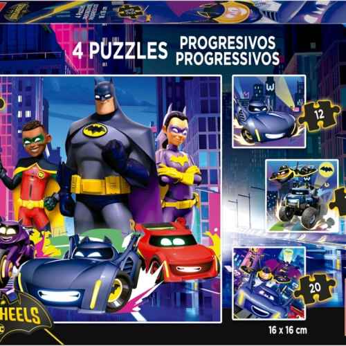 Пъзел Educa, Батман 4в1, 12/16/20/25 части