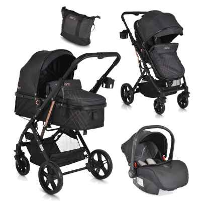 Комбинирана бебешка количка 4в1 Moni Rafaello, черен