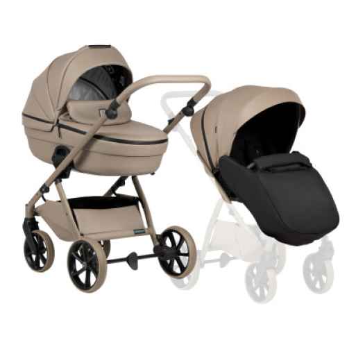 Комбинирана бебешка количка 2в1 Tutis Uno6+ Leather, Nocciola