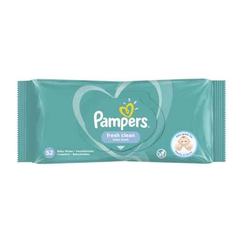 Влажни кърпички Pampers Fresh, 52 бр.
