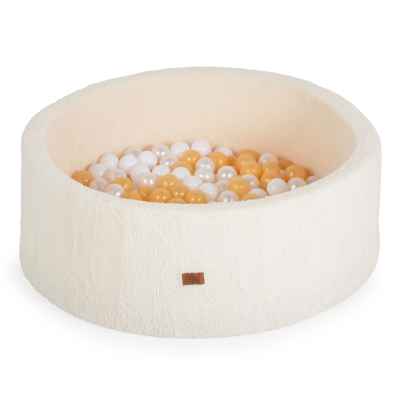 Мек басейн Moni Toys Boucle, с 200 топки слонова-кост