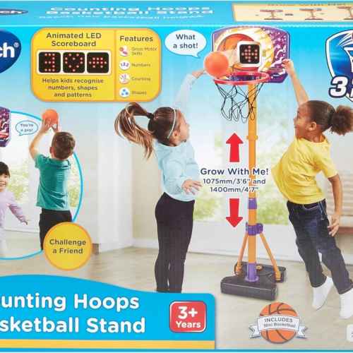 Интерактивна играчка Vtech, Баскетболен кош със стойка и брояч