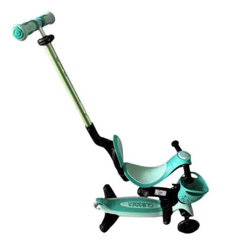 Тротинетка 5 в 1 Globber Go up Baby learn Flash lights 360°, мента