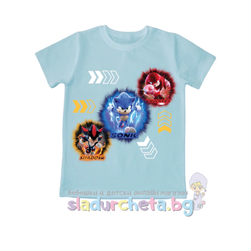 Детска тениска Мариела, светлосиня