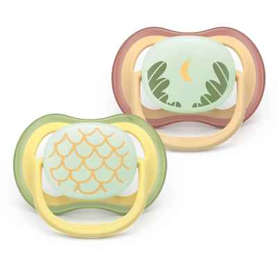 2 бр. залъгалки Philips Avent Ultra Air Night 0-6м пастелни, неутрални