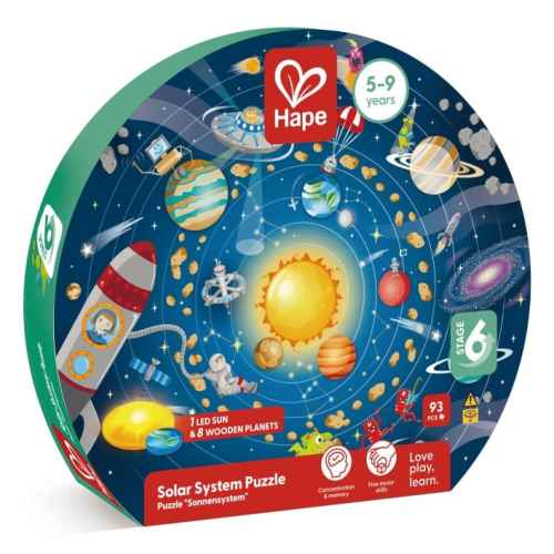 Образователен пъзел Hape, Слънчева система, 93 части