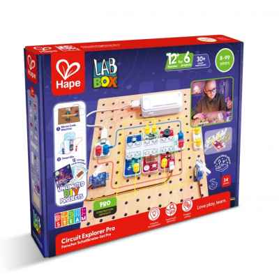 Образователен комплект Hape, LabBox, Изследване на вериги, 34 части