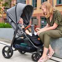 Лятна бебешка количка Kinderkraft GRANDE PLUS, Black-dmHEy.jpeg