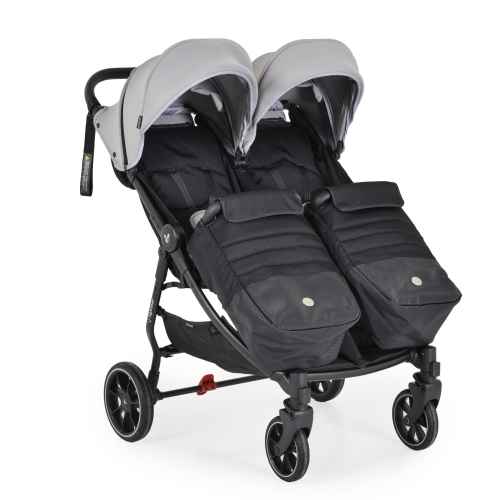 Бебешка количка за близнаци Cangaroo 2Gether Ultimate, Grey