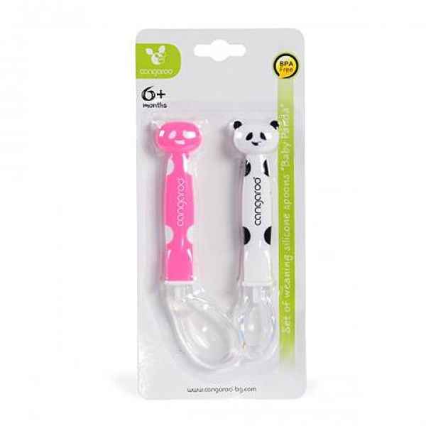 Силиконови лъжици Cangaroo Baby Panda, розови-eC0b4.jpeg
