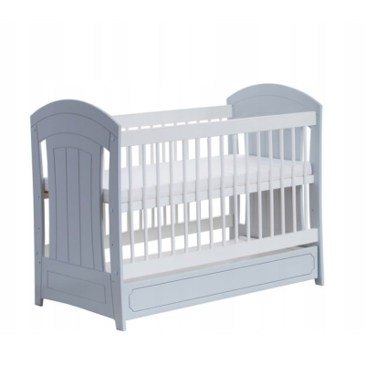 Бебешка кошара с чекмедже Baby Gucio, 60/120 см сива