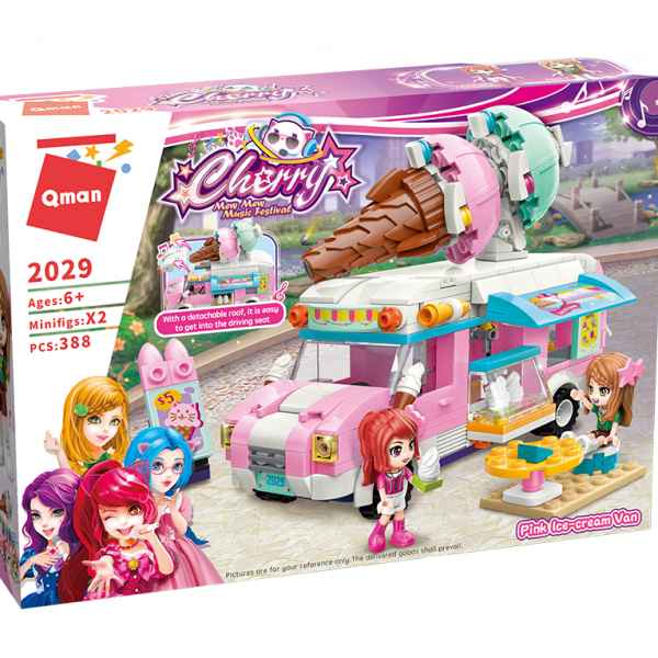 Конструктор Qman, Розов ван за сладолед, 388 части-ePkhd.jpeg