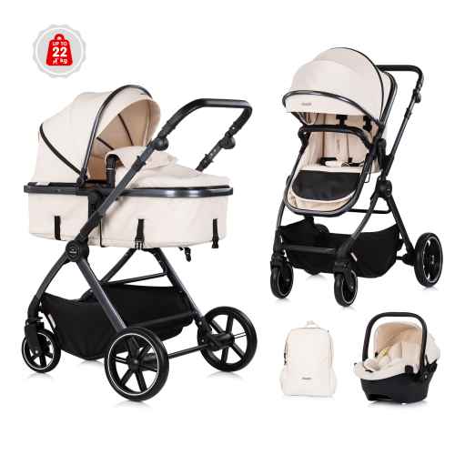 Комбинирана бебешка количка 4в1 Chipolino Pearl, кашмир