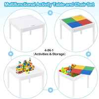 Комплект 2 в 1 двустранна дървена маса с 2 столчета GINGER, WHITE/GRAY-erj30.jpg