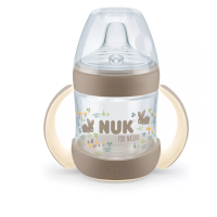 Чаша Nuk for Nature 150 мл. със силиконов накрайник 6+ м., Крем-f1qhJ.png