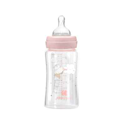 Шише стъклено Kikka Boo 240 мл Hippo Dreams, Pink