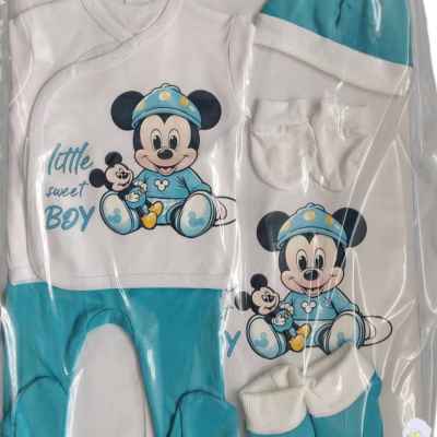 Комплект за изписване Светли, Мики Маус син/бял