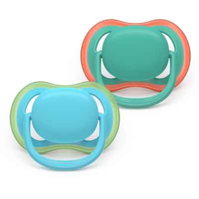 2 бр. залъгалки Philips Avent Ultra Air 6-18м, синьо и зелено