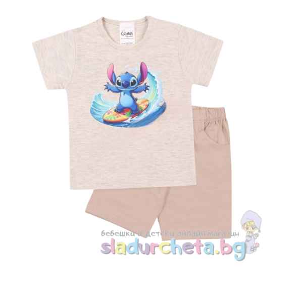 Комплект от 2 части Светли - тениска и къс панталон-fg1p0.jpeg