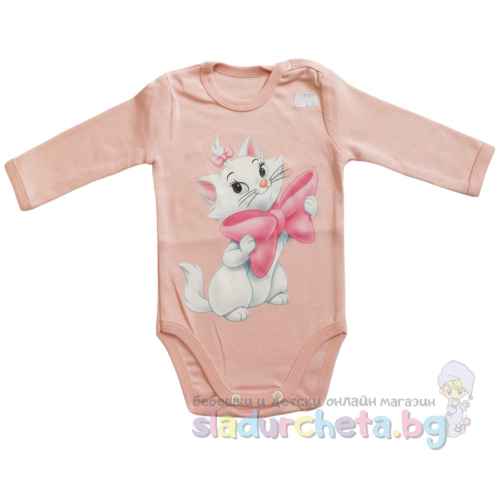 Бебешко боди Пластформ, цвят праскова