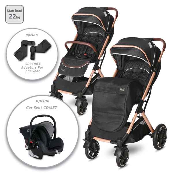 Бебешка количка Lorelli STORM, Luxe Black-fim7q.jpg