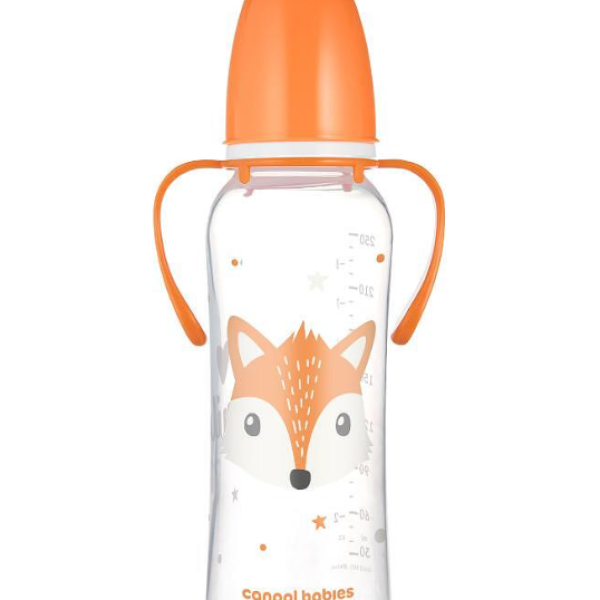 Шише с дръжки Canpol-Babies CUTE ANIMALS, Лисица оранжево 250 мл-fm06D.png