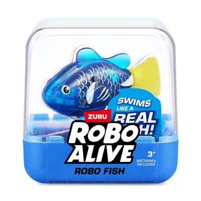 Рибка Zuru Robo Fish, тъмно синя с жълта опашка