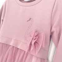 Детска рокля Контраст, Лебед в пудра-fsYm7.jpeg