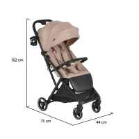 Бебешка лятна количкa Cangaroo Airwalk cabin size, Crepe-beige-g2gui.jpeg