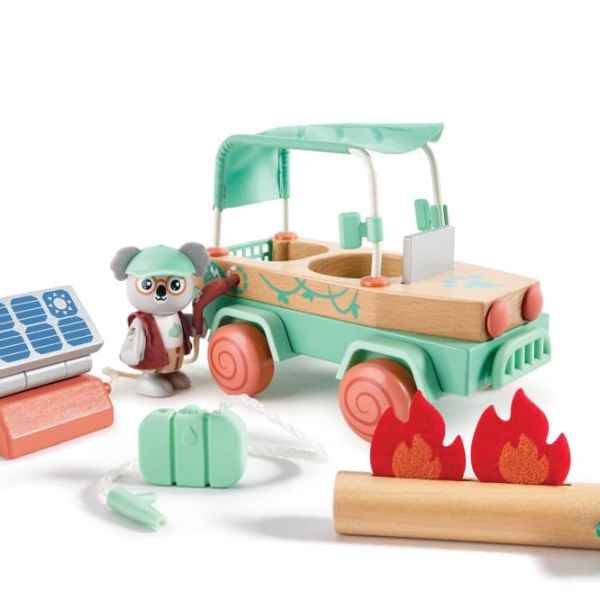 Дървен комплект Hape, Слънчеви офроуд приключения, 11 части-gBNOG.jpeg