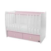 Бебешко легло Lorelli Matrix New 60/120, Бяло/Orchid Pink - 2BOX-gGSbe.jpeg